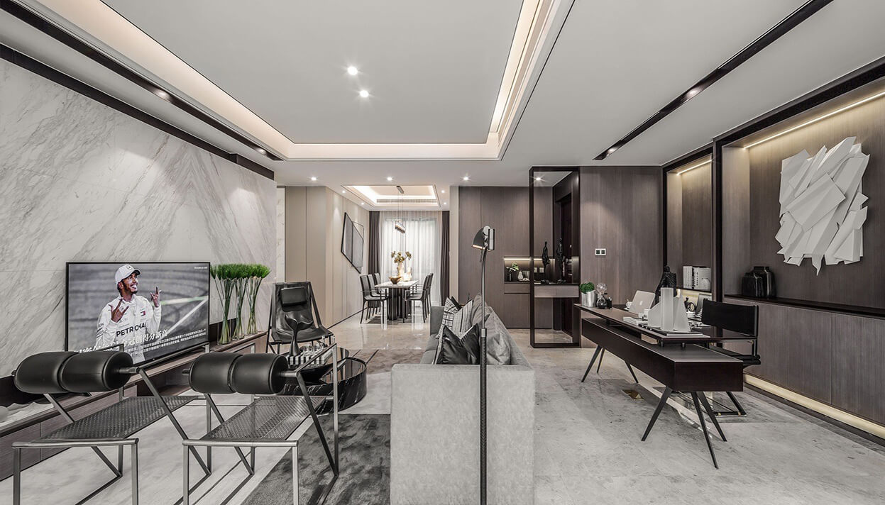 天譽城120m&sup2;現(xiàn)代簡約風格案例